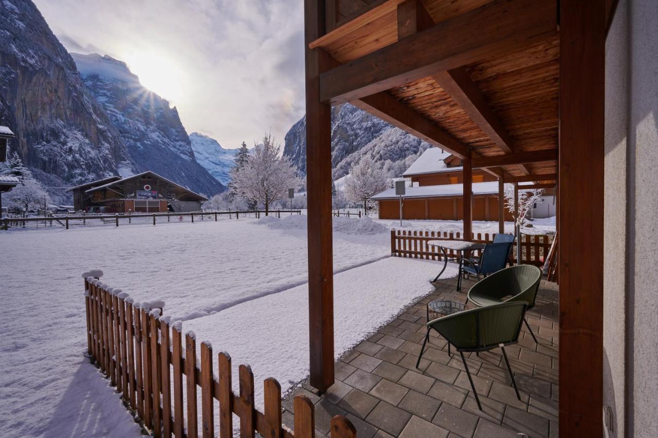 Apartment Trümmelbach, Comfortabl&Cozy, Private Terrace with best views Lauterbrunnen Exterior foto